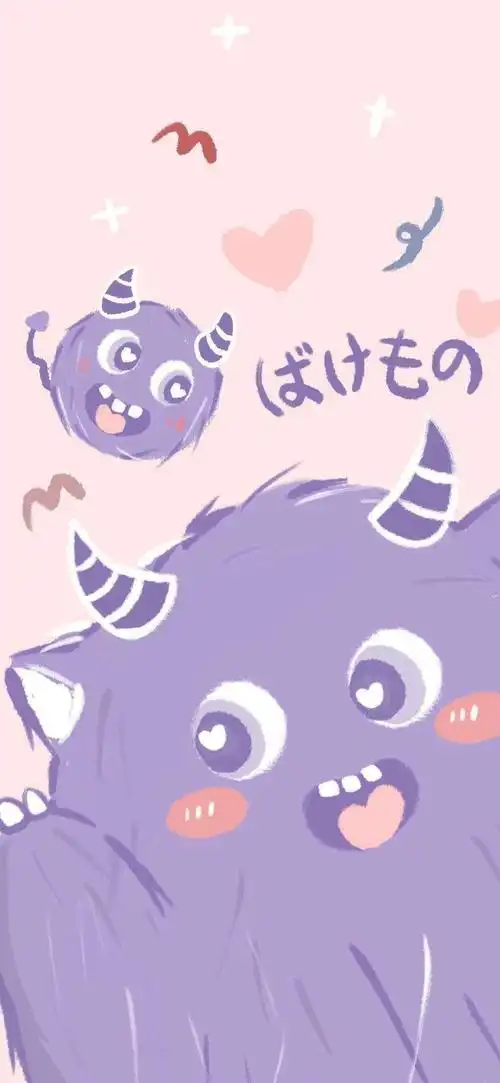 网红小怪兽紫色系列壁纸