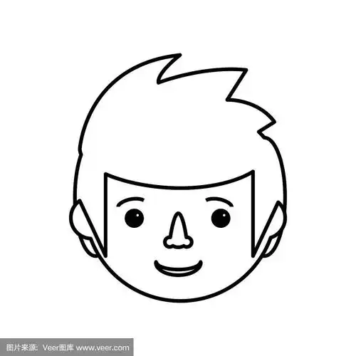 人脸矢量插图