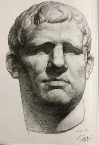 素描石膏人物临摹范本