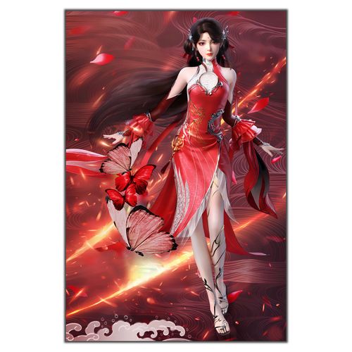 完美世界海报定制壁纸贴纸挂画石昊火灵儿云曦清漪月婵动漫周边