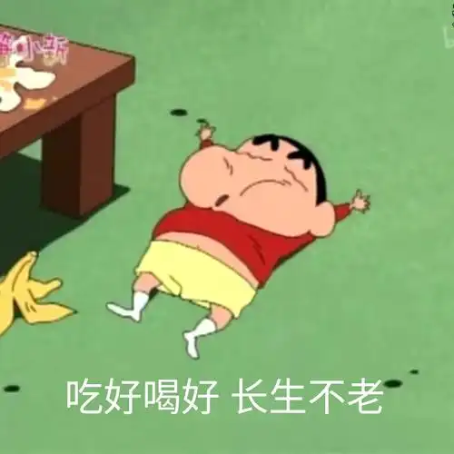 吃好喝好长生不老蜡笔小新蜡笔小新好喝长生不老表情