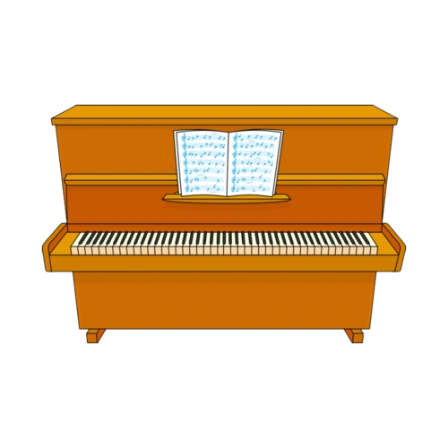 卡通手绘钢琴图片