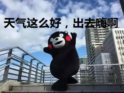 过年今天玩啥天气这么好出去嗨啊熊本熊gif动图_动态图_表情包下载