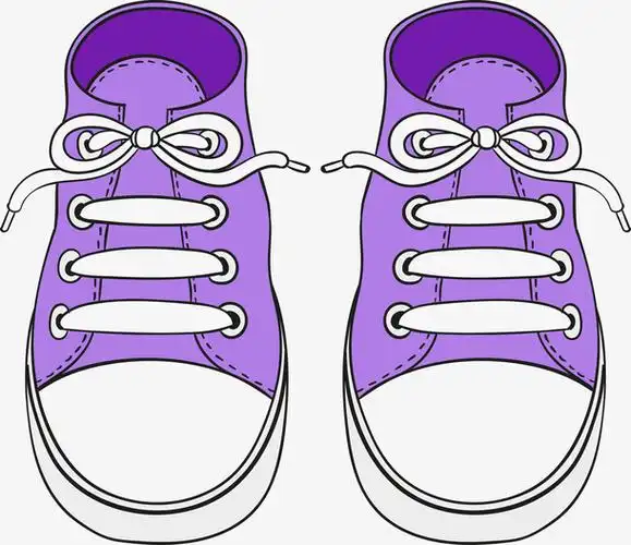 紫色卡通鞋子矢量图