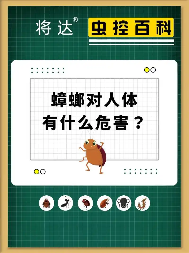 蟑螂对人体有什么危害?蟑螂会对人体造成的危害主要有: 1, - 抖音
