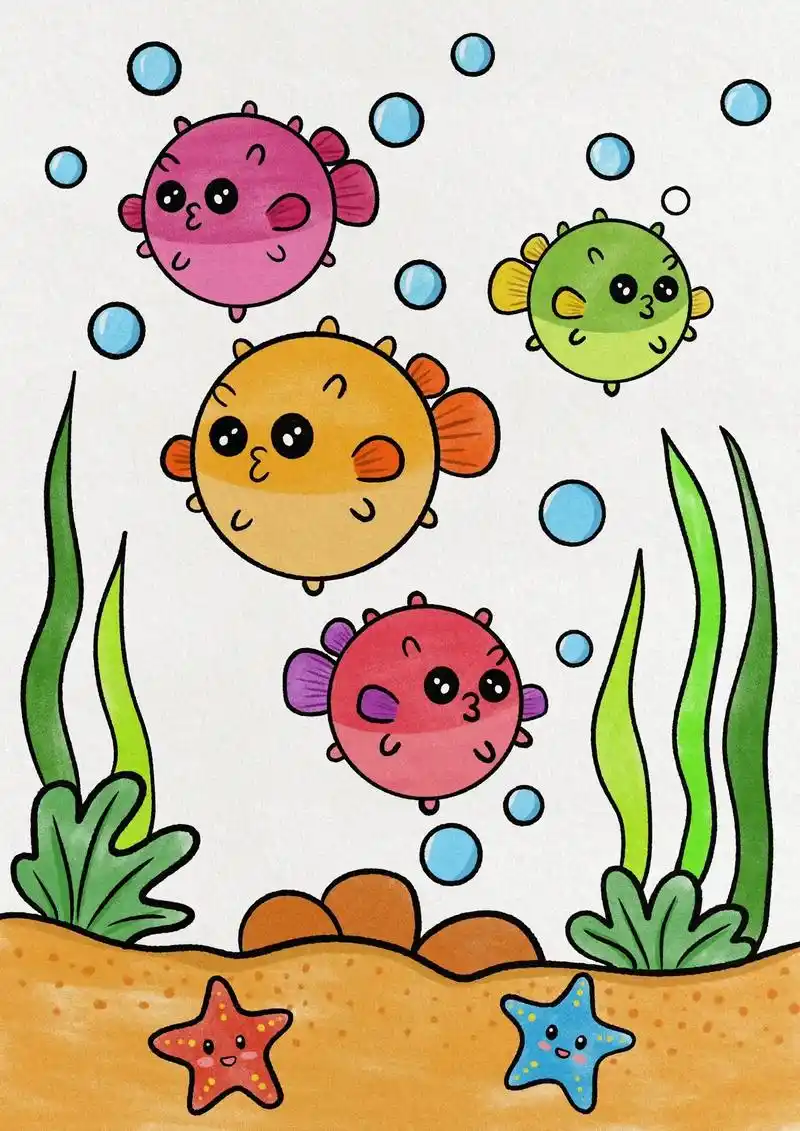 海底世界儿童画.