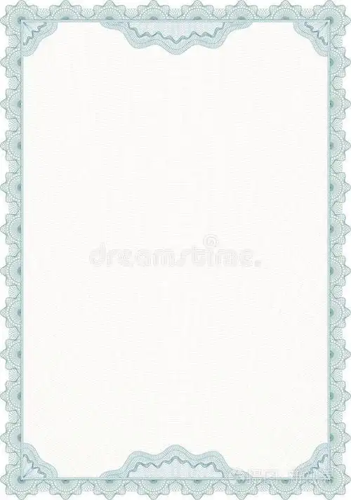 吉洛克式毕业证书空白表