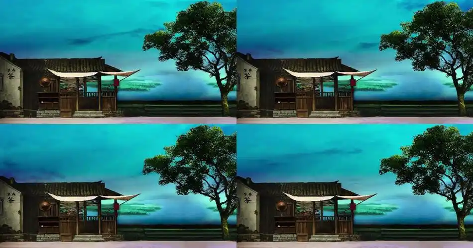 沙家浜 智斗 舞台背景    无桌椅