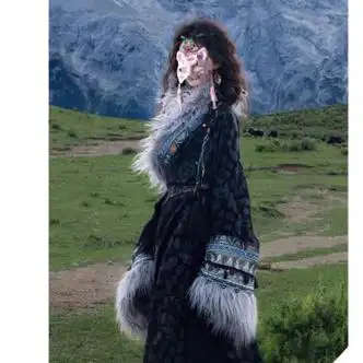 服饰内衣>女装>汉服>曼枫绮>曼枫绮藏族服装女冬装新款藏袍云南丽江