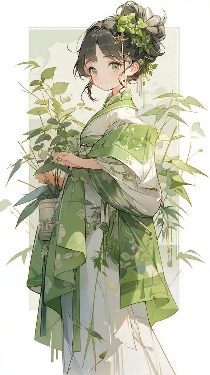 古风美女#  #二次元# #手机壁纸# #二次元美女# 御柳如丝映九重,坊怂