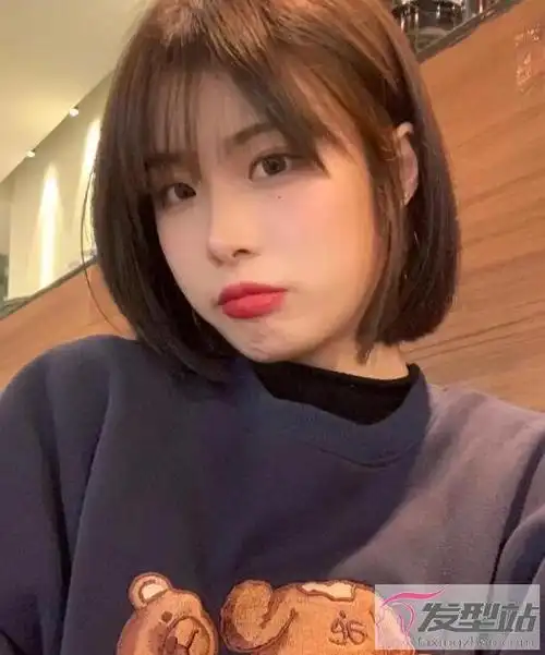 短发学生女发型显脸小少女 日系甜美短发超适合圆脸女生,短发学生女发
