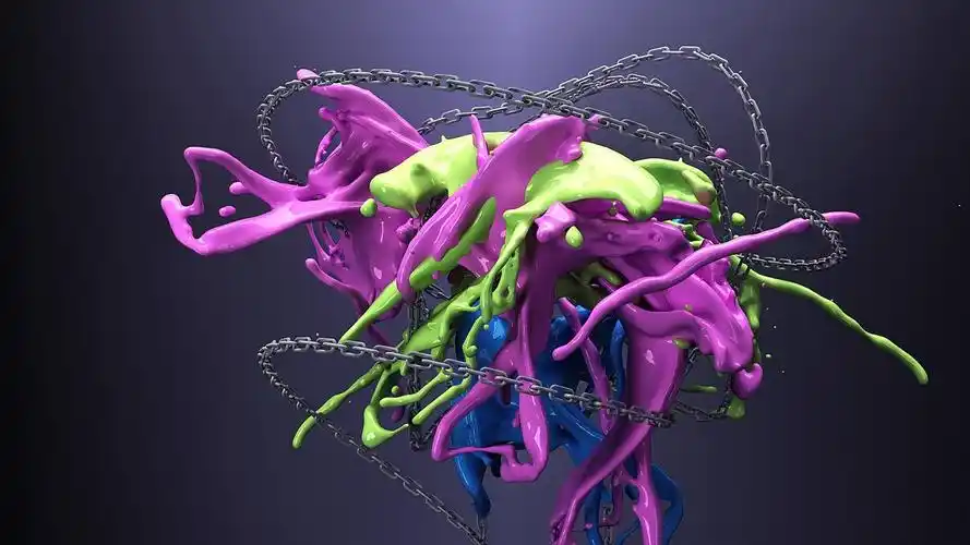 3d设计,油漆飞溅,链条 壁纸 - 1920x1080 全高清