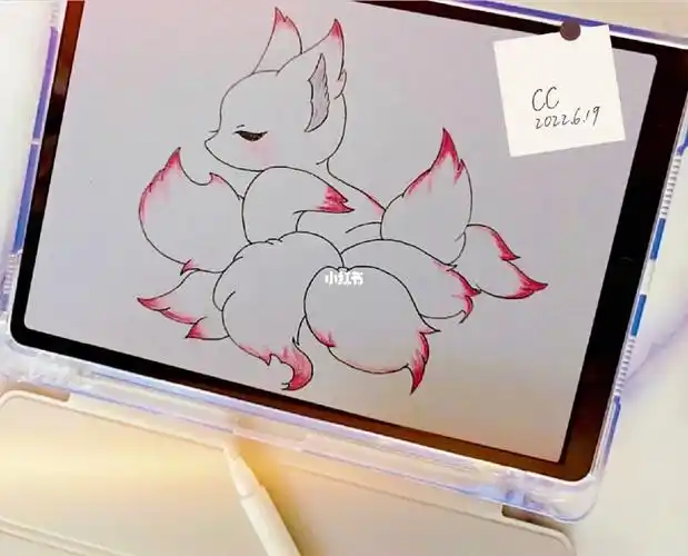 九尾狐卡通手绘