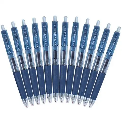 笔类晨光agp89703水笔墨蓝按动中性笔学生考试水笔商务签字笔05办公