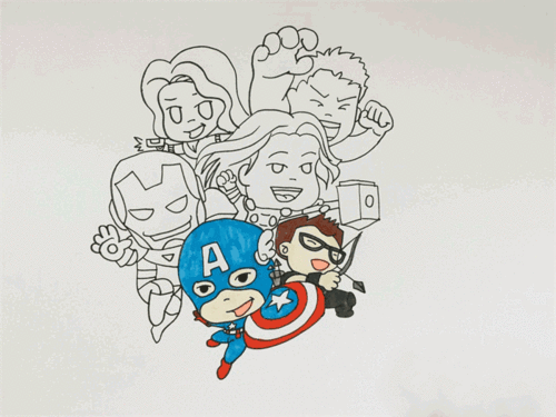 漫威全部人物简笔画图片怎么画