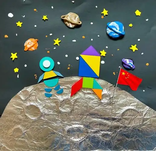 七巧板拼图画作品图片(七巧板拼图画优秀作品) - 科猫网