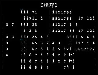 光遇简谱撒野-钢琴撒野简谱介绍-玩意手游网