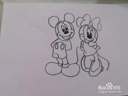 米奇米妮简笔画米奇老鼠简笔画怎么画米奇老鼠简笔画顺序米奇米妮简笔