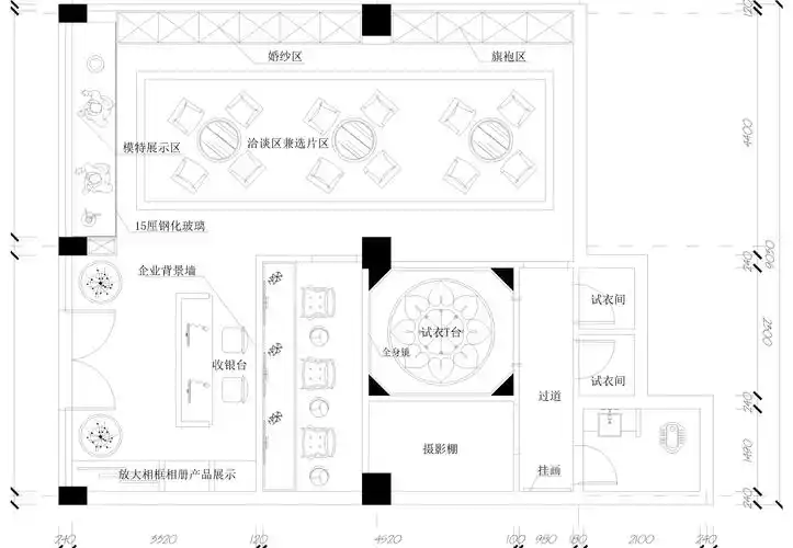 论坛 69 方案 69 平面优化 69 一个婚纱店 求大神帮忙想想 方案