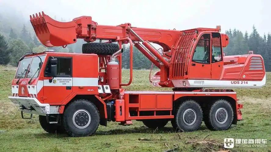 v8风冷发动机越野性能超强悍带您看太脱拉force轮式挖掘机