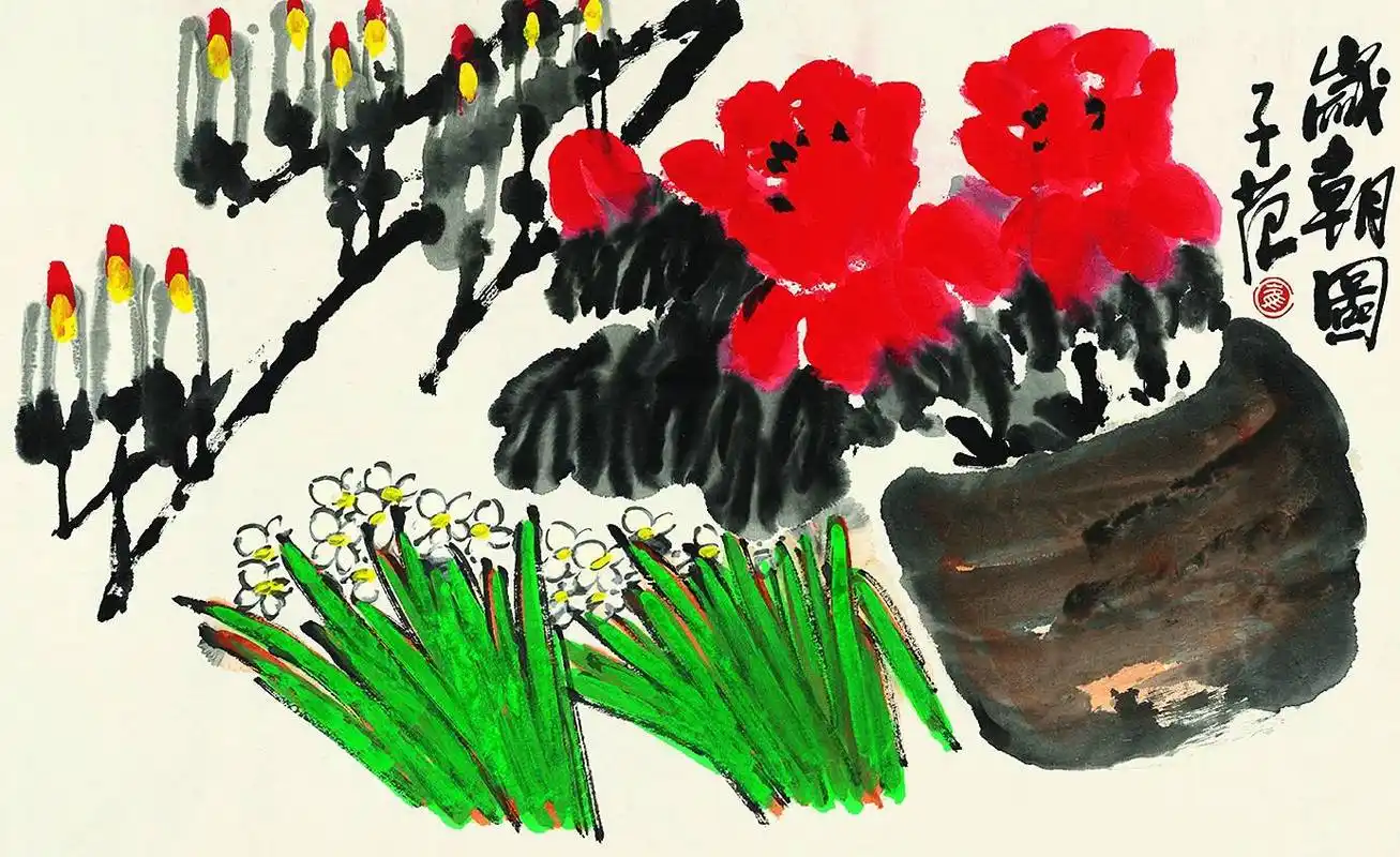 著名花鸟写意画家崔子范,国画作品欣赏!