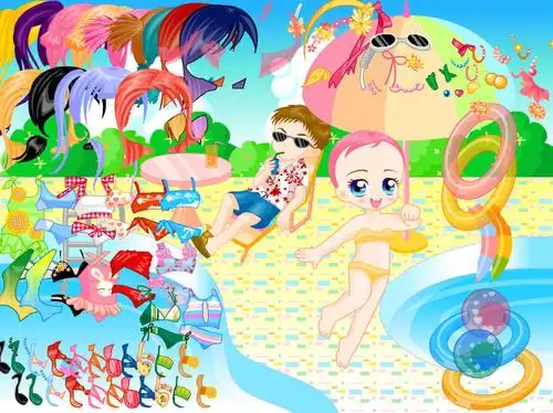 lets go swimming(走!游泳去) - mychat 数位男女_flash 女生游戏