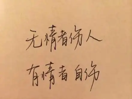 无情者伤人有情者自伤是什么意思