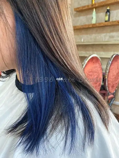 蓝色挂耳染实拍