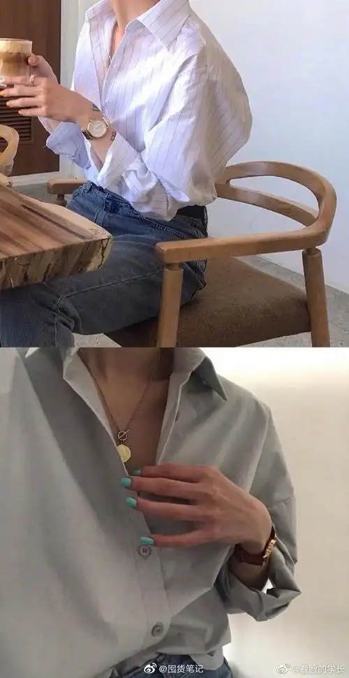 男友风衬衫穿搭