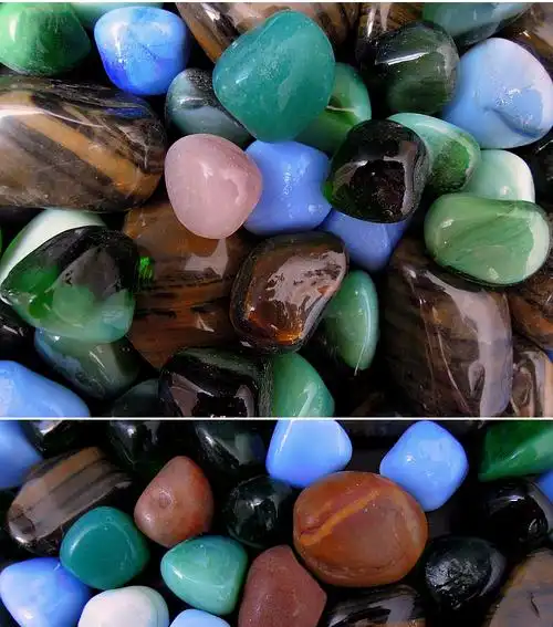 天然彩石鹅卵石 雨花石天然海石头七彩 鱼缸海石七彩夜光 批发价