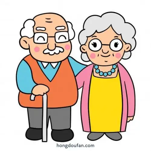 姥姥姥爷简笔画头像