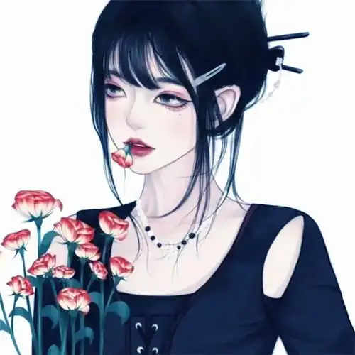 高冷手绘漫画女头图片_女生动漫头像_头像屋