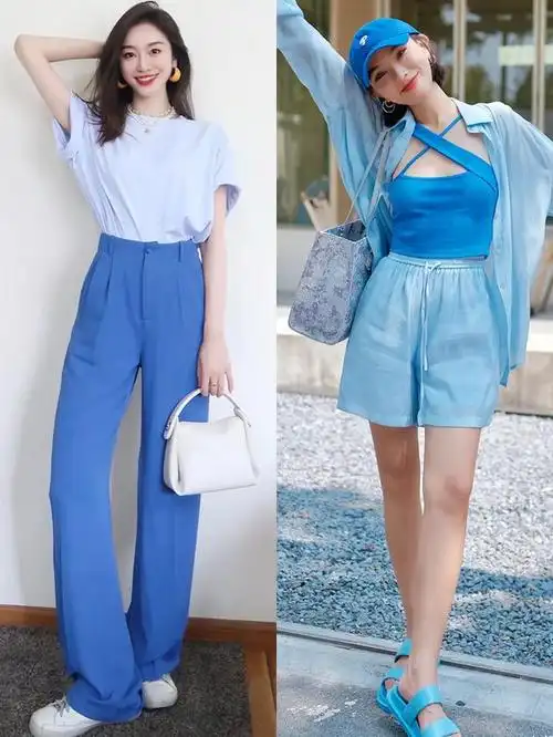 5个蓝色衣服的配色思路照着打扮时髦又显年轻值得借鉴