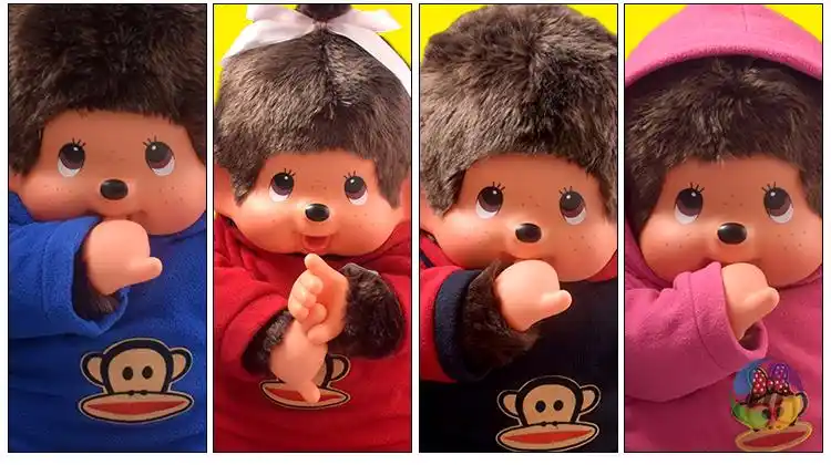 新款蒙奇奇公仔正版限量80cm蒙奇奇毛绒玩具超大号蒙太奇公仔娃娃萌