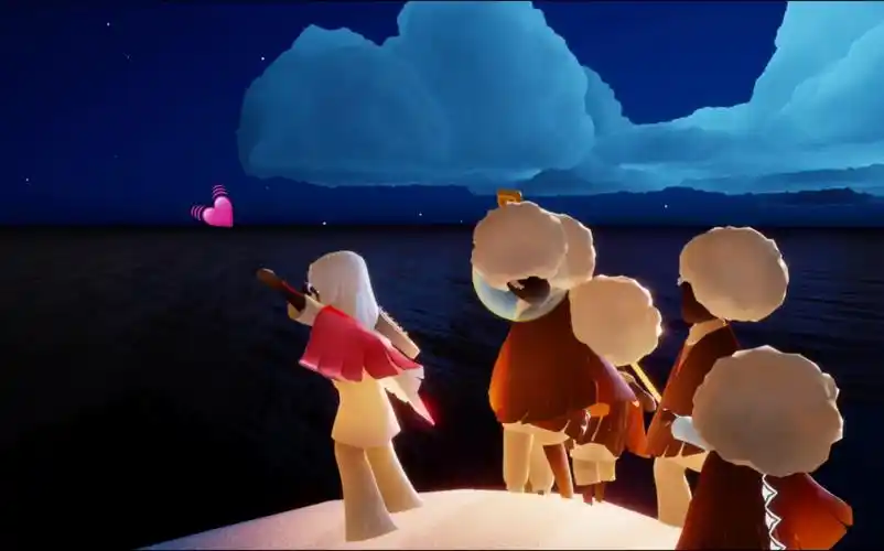 柚子光遇sky千与千寻主题曲用竖琴给爆炸头伙伴们弹曲子