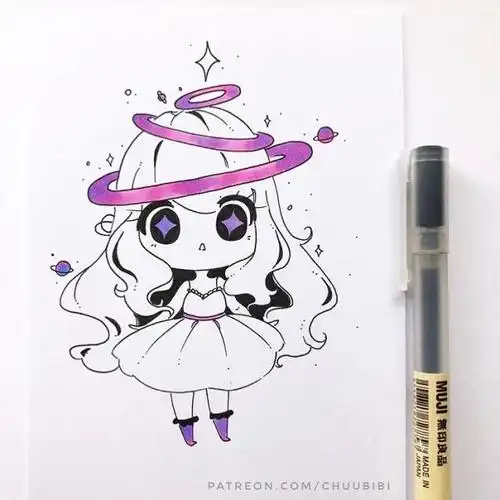 简单易学的q版动漫人物,只需要一支笔就能画出来,初学者必备