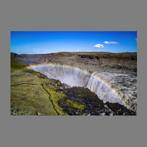 自然山水风景画瀑布彩虹美景海报制作客厅沙发背景墙贴画墙画13