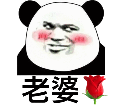老婆花花给你爱你(熊猫头表情包)_给你爱_花花_熊猫_老婆表情