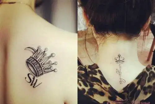 欣赏女生皇冠纹身图案大全