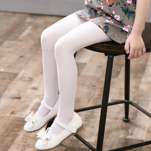 打底春秋女童白色连裤袜儿童芭蕾舞天鹅绒舞蹈练功儿童袜子016岁