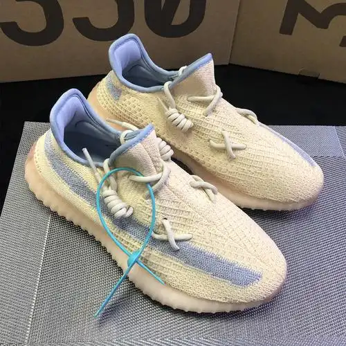 yeziyeezy椰子鞋女夏350奶油麻布满天星正品官网软底女鞋子春秋