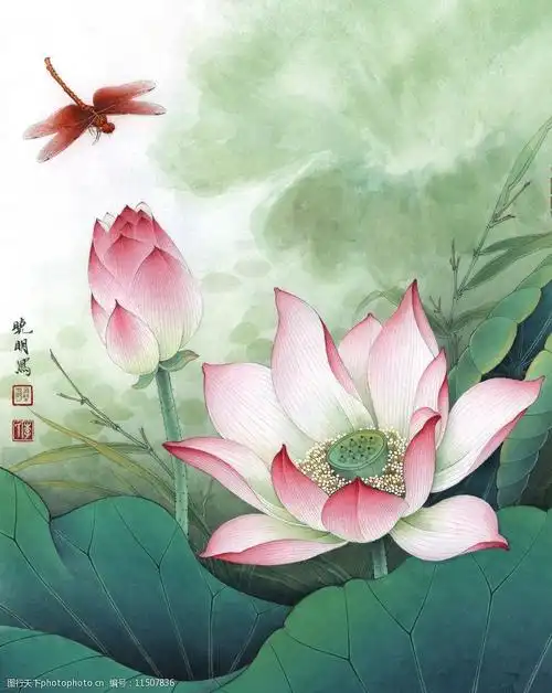 关键词:高清 工笔 荷花 绘画 艺术 国画 工笔画 花 工艺画 装饰画