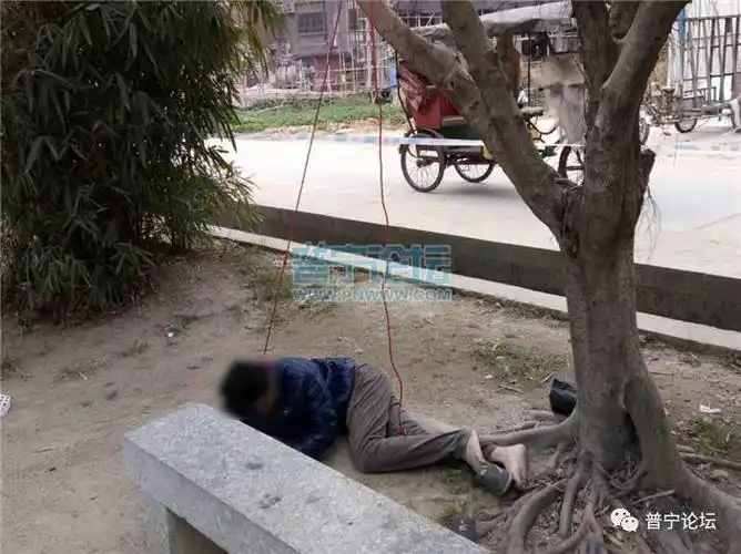 潮汕一男子在庙前上吊身,亡,家属现场崩溃!