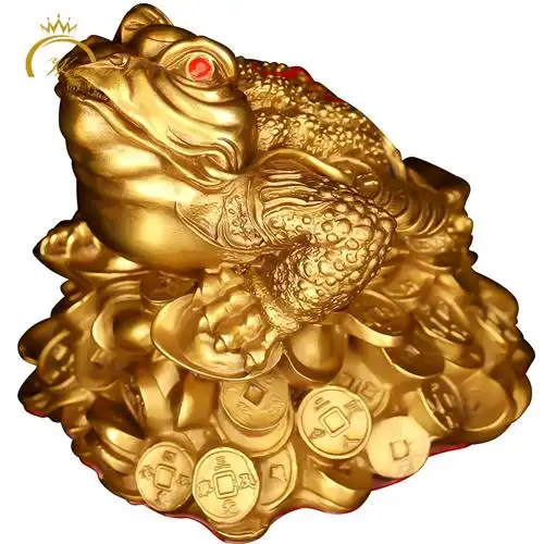 薇慕诗黄铜金蟾摆件旺财三足金蝉办公风水店铺开业客厅摆件礼品招财安