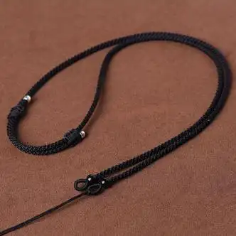 虔生缘横穿锁骨挂绳 天珠竖穿挂脖的锁骨链首饰绳子手工编织串绳项链