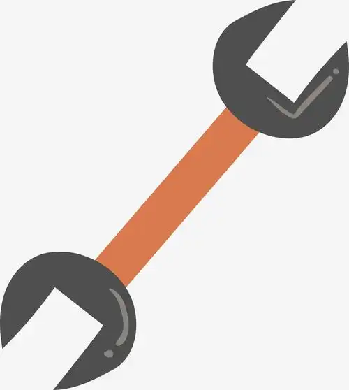 卡通劳动工具双头扳手矢量素材