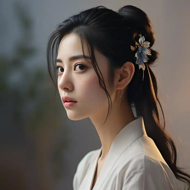 绝美真人女生侧脸头像  每个女孩都有自己独特的美,这些真人女生侧脸