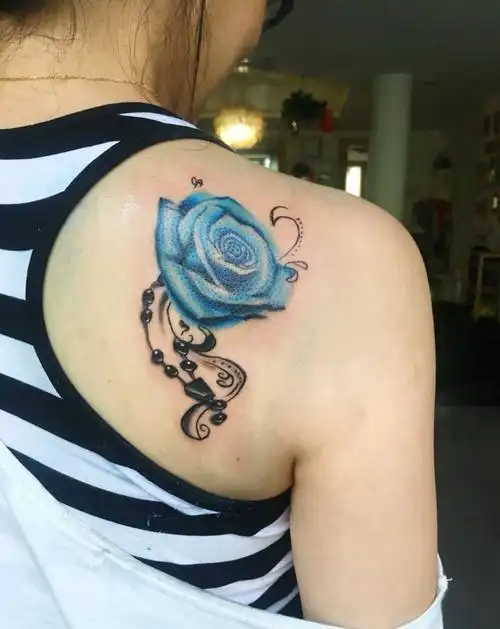 玫瑰花纹身图片