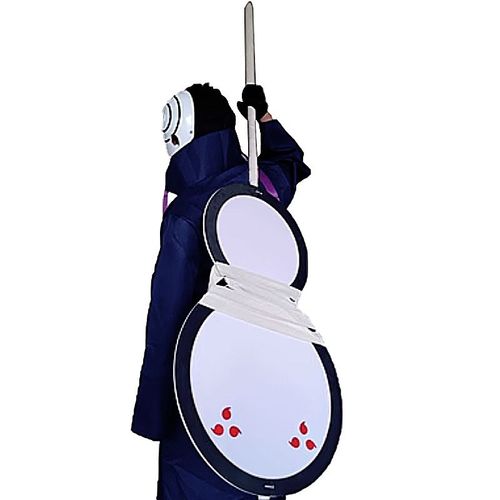 火影忍者武器宇智波斑带土cosplay道具团扇子血轮眼带土cos扇子