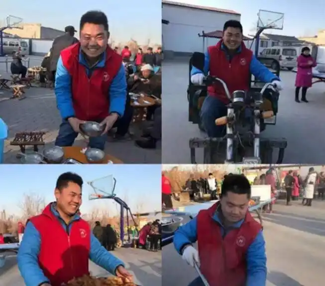 鲍迎祥常年在"孝道村"威县孙家寨村做义工,正是在做义工期间,他结识了